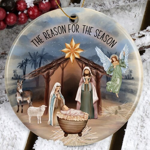 Jesus is the Reason for the Season Christmas Ornament. Etsy