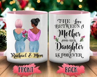 The Love Between Mother Daughter Is forever, Mothers Day Gift from Daughter,World's Best Mom Personalized Coffee Mug,Mother daughter mug