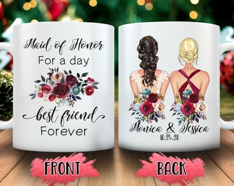 Custom Bridal Party Mug, Maid of Honor Proposal, Bridesmaid Gift
