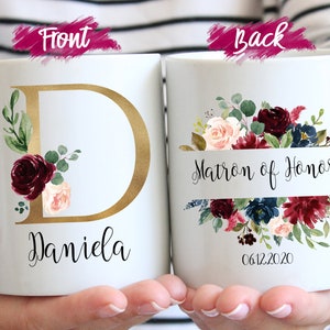 Maid of Honor Gift, Matron of Honor Thank You gift, Will You Be My Maid of Honor, Maid of Honor Mug, Personalized Maid of Honor coffee Mug Bild 2