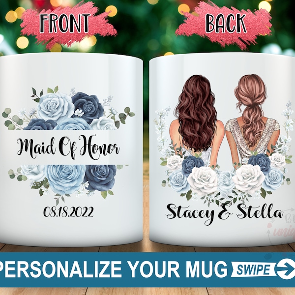 Custom Bridesmaid Coffee mug, Will You Be My Matron Of Honor, Bridesmaid Mug, Bridesmaid Gift Box, Sisters Wedding Gift, Bridal Party Gift