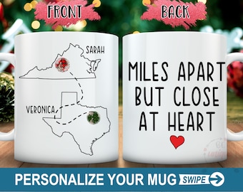 Personalized State To State Mug: Long Distance Friendship Gift