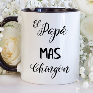 El papa mas Chingon mug, Padre y papa  taza Chingona, Padre taza, El Papa Mas Chingon gift, Gift idea for godfather, baptism, Padrino taza