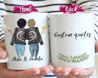 Custom Best Friend Gift Mug, Custom Message Mug, Personalized BFF Mug, Gift for Sister, Best Friend Forever, Long Distance Friendship Mug