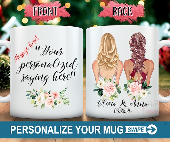 Custom Bridal Party Mug, Personalized Mug, Best Friend Gift