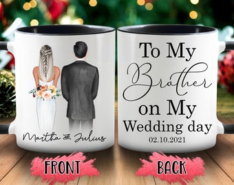 Personalized Brother of the Bride Mug, Custom Wedding Gift