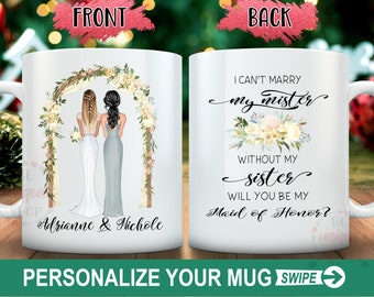 Maid of Honor Proposal Mug: Personalized Bridesmaid Gift