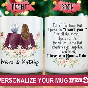 Mothers Day Gift from Daughter, Thank you Mom gifts, World&#39;s Best Mom Personalized Coffee Mug, Mothers Day Gifts mug, Birthday gift for Mom
