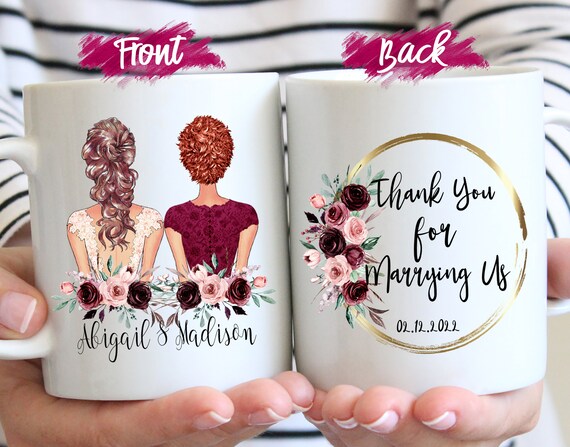 Thank You For Marrying Us Officiant Thank You Gift Custom Wedding mug Personalized Wedding Officiant Gift Gift For Wedding Officiant