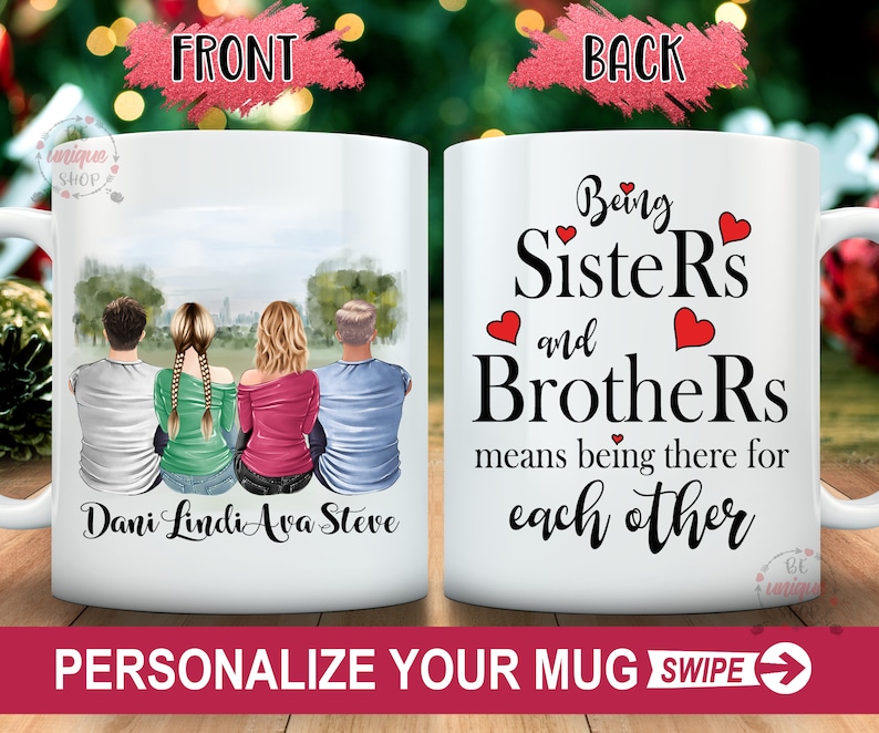 Personalized Siblings Coffee Mug Life is better with siblings Etsy