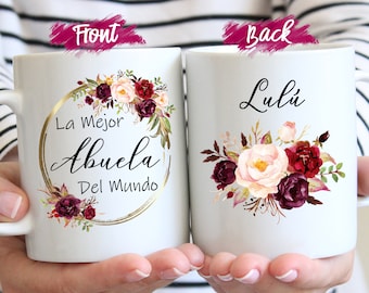 La Mejor Abuela Del Mundo Mug, Personalized Grandma Gift