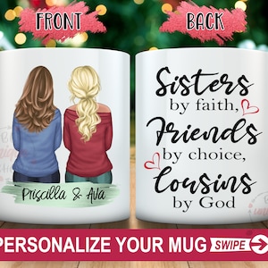 Personalized COUSIN Mug, Cousin Birthday Gift, Gift For Cousins, Cousin Coffee mug, Custom Cousin Gift, Soul SISTERS Birthday gifts