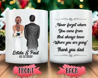 Father of the Bride Gift, Father of the Bride Mug, Wedding Mug, Personalized Wedding Gift, I Survived My Daughters Wedding, Gift for Dad