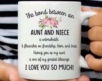 Aunt and Niece Coffee Mug, Sentimental Auntie Gift