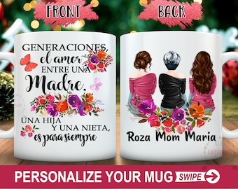 Personalized Spanish Mug, La Mejor Madre Del Mundo, Mothers Day Gift