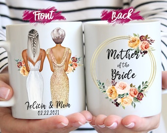 Personalized Mother of the Bride Mug, Custom Wedding Gift