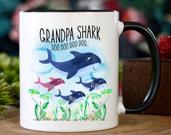 Gift For Grandpa Coffee Mug Grandpa SHARK Personalized Shark Mug Funny Mug Uncle Mug Coffee Cup Shark Doo Doo Mug Fathers day coffee mug