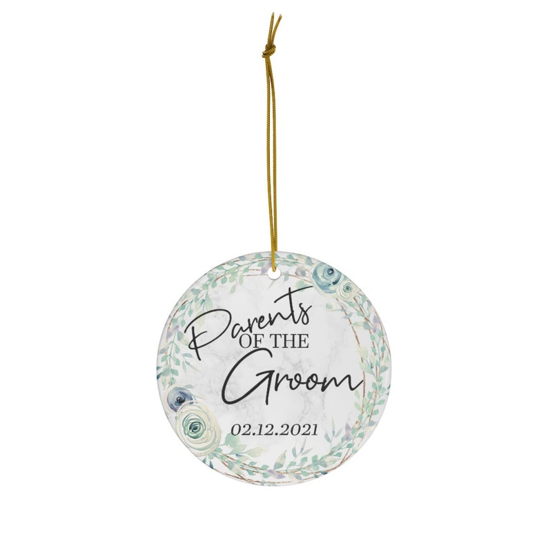 Parents Of The Groom Wedding Ornament, Wedding Gift Wedding Christmas Ornament Mother of the Groom Gift Father of the Groom image 4