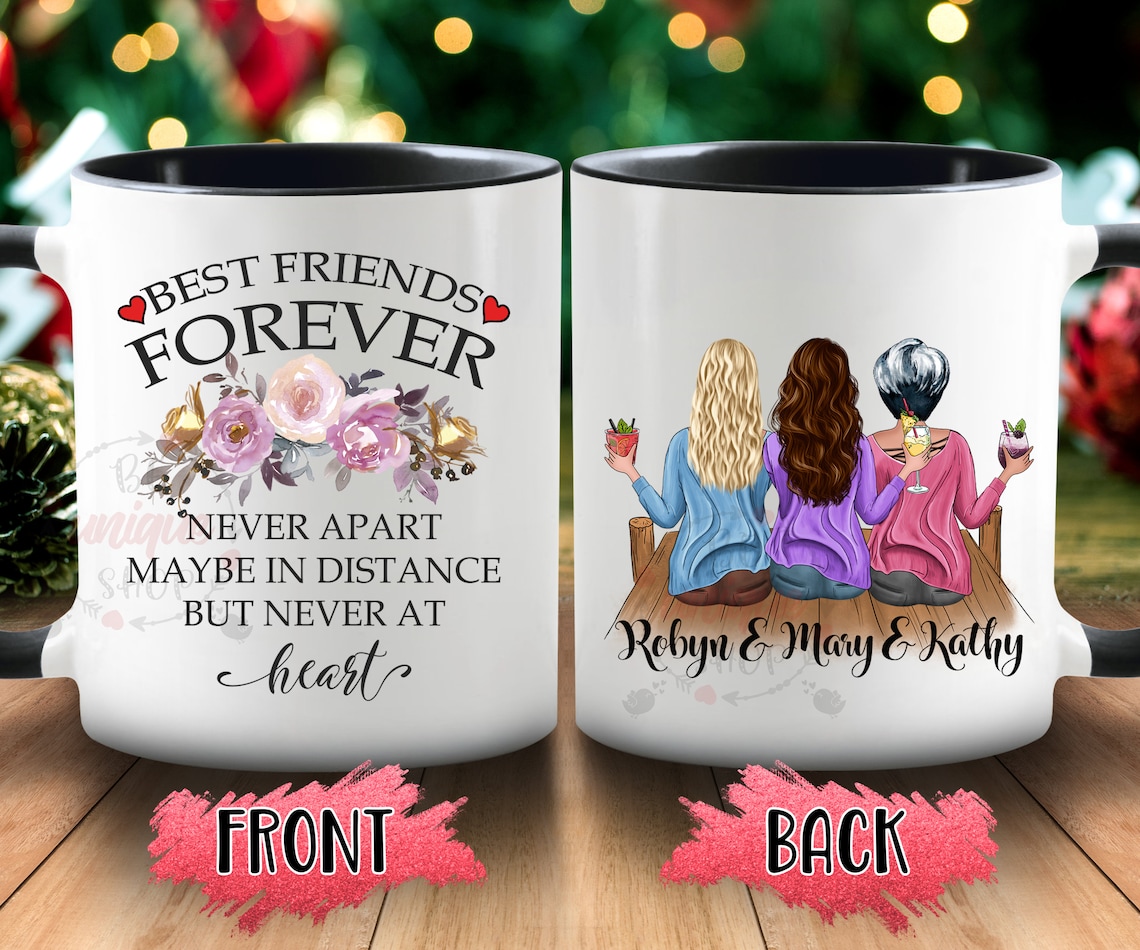 Best Friends Forever Never Apart Custom Best Friend Mug Etsy
