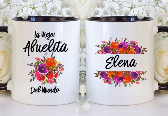 La Mejor Abuela Del Mundo Mug Personalized Grandma Gift -    Personalized grandma gifts, Personalized grandma, Wedding mugs
