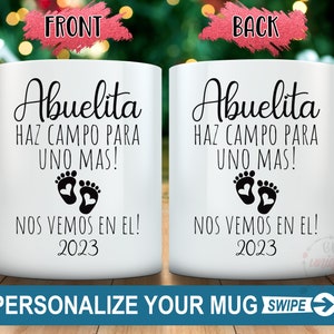 ABUELITA Sorpresa Vas a Ser Abuelita mug, Baby Announcement Mug in Spanish, Anuncio de Embarazo en Espanol Gift, Baby Reveal Spanish 2025