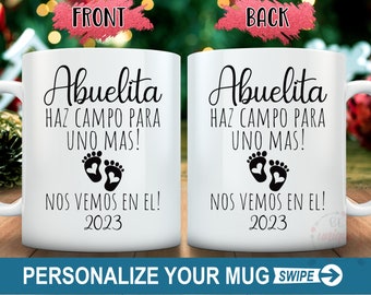Abuelita Baby Announcement Mug, Spanish Pregnancy Reveal Gift