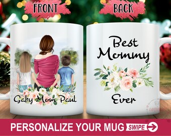 Best Mommy ever, Personalized Mom Mug, World's Best Mom Coffee Mug, Mothers Day Gift For Mom, Custom Mother And kids Gift Mothers day