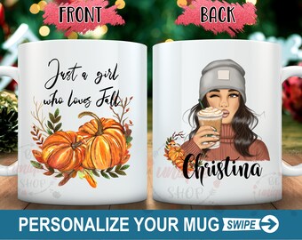 Personalized Fall Mug, Pumpkin Spice, Best Friend Gift