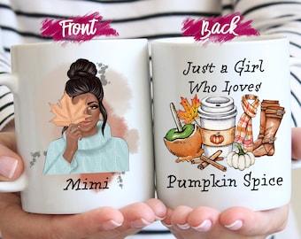Pumpkin Spice Coffee Mug, Fall Girl Gift, Bestie Autumn Mug