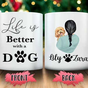 Personalized Dog Lover Gift, Dog Mom Gift, CHRISTMAS Dog Mom Mug, Dog Owner mug, Dog Lover Mug, Mug For Dog Mom, Custom dog Dog Lover Mug