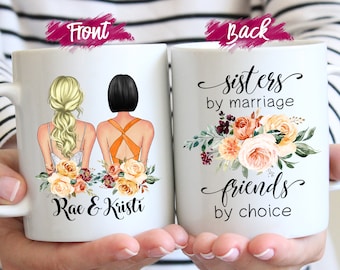 Personalized Sister In Law Mug, Bridesmaid Gift