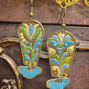 Vintage Tin Boho Earrings