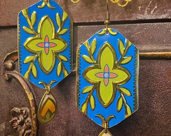 Vintage Tin Boho Earrings