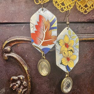 Vintage Tin Boho Earrings