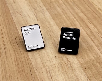 Enamel Pins Against Humanity - Card Game Enamel/Lapel Pin Set (2 Cards)