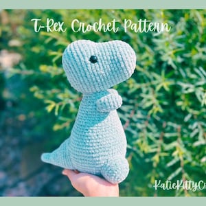 T-Rex Crochet Pattern - KatieKittyCraft