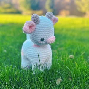 Fluffy Cow Plushie - Handmade Item