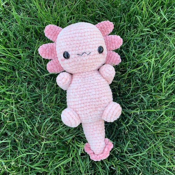 Patrón de crochet para ajolote de terciopelo
