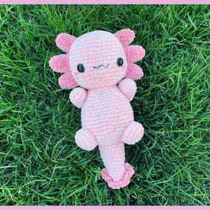 FINISHED PLUSHIE - Velvet Axolotl Plushie