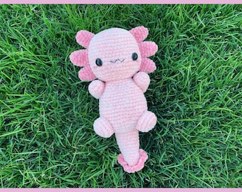 FINISHED PLUSHIE - Velvet Axolotl Plushie