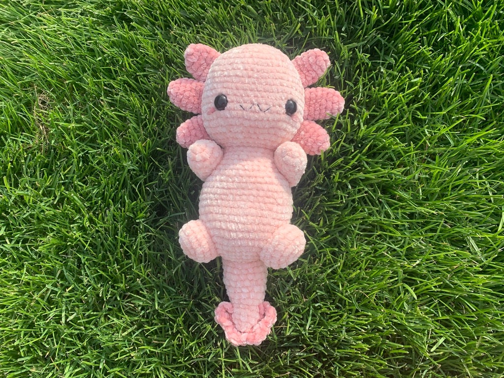 crochet patterns Axolotl velvet, DOWNLOAD, Axolotl Plushies