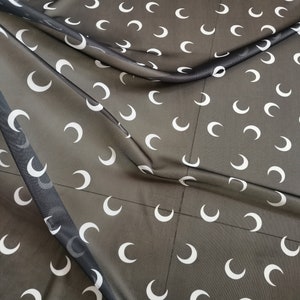 Moon pattern fabric Moon print fabric 4 way stretch mesh lingerie fabric by the yard image 5