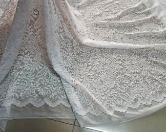 Ausgebogte Paisley Spitze Stoff: Weiße Stretch Hochzeit Brautkleider Spitze Meterware