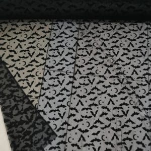 Mesh bat fabric with bats  bat fabric flying bats mesh fabric halloween fabric by the yard