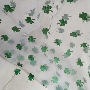 Shamrocks Fabric: Lucky St. Patrick&#39;s Day Print, 58&quot; Wide
