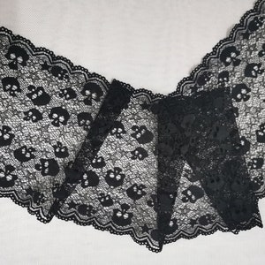 Black Lace Trim : Gothic Bride - Bridal Fabrics