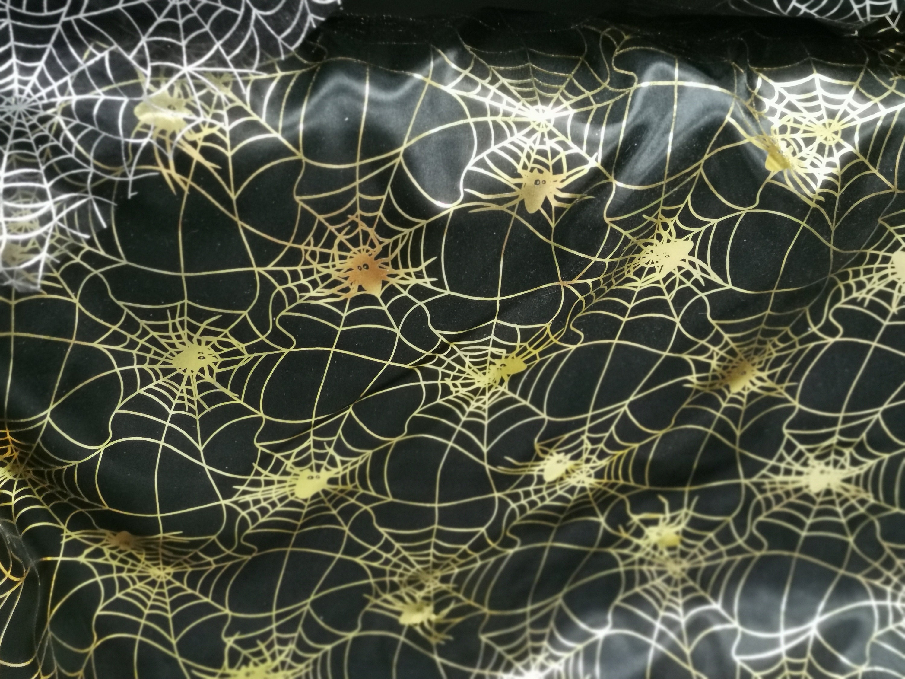 Spider web fabric Spiderweb Glow in stain fabric spider web | Etsy