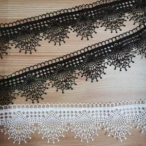65mm Black spiderweb Lace trim, Black embroidery lace for Halloween choker,teampun/ Halloween supplies, gothic lace trim Cobwebs laceBlack