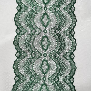 Hunter green  Stretch Lace for Lingerie  Bra Making  stretch lace trim lingerie  by the yard