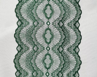 Hunter green  Stretch Lace for Lingerie  Bra Making  stretch lace trim lingerie  by the yard